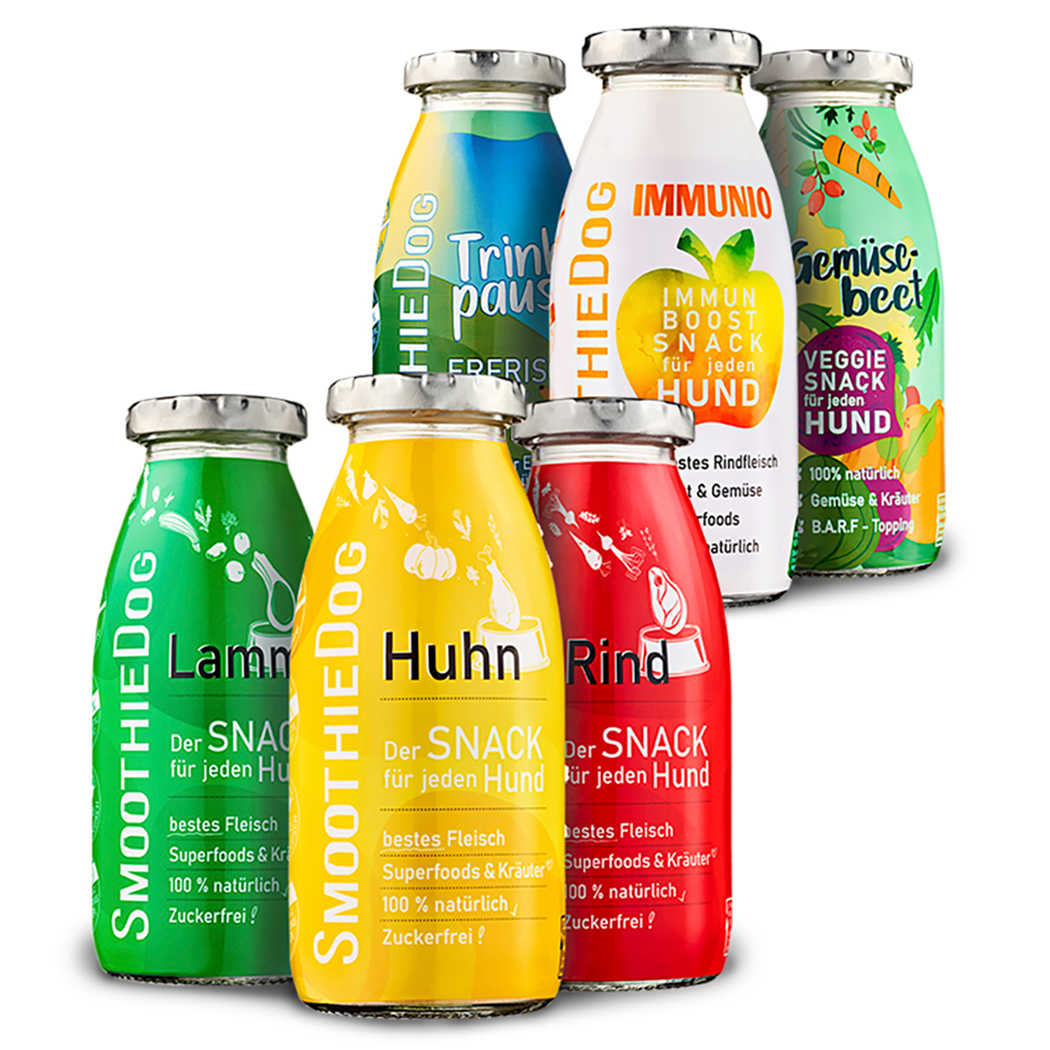 Hundesnacks, Immuno-Getränk, Gemüsesnack, Sortierte Geschmacksrichtungen, Flaschen-Set