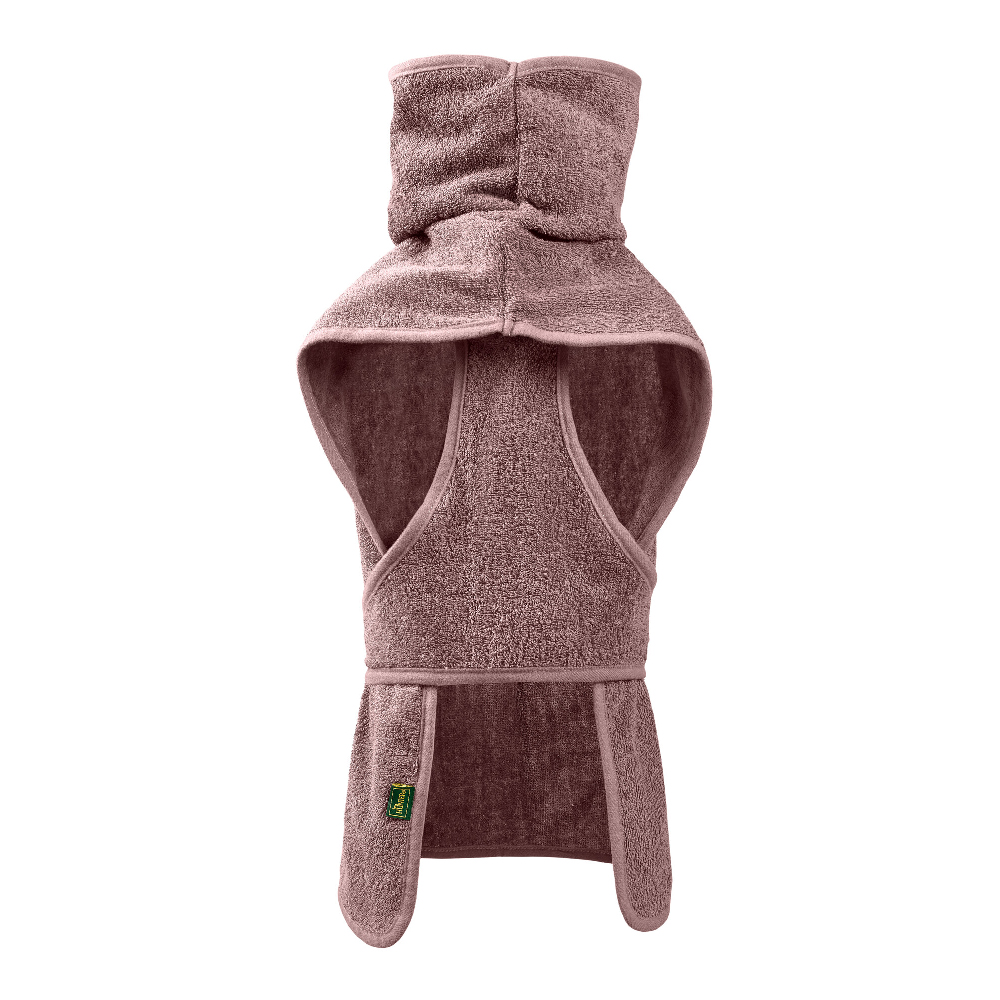 Hoodedrobe, Frotteestoff,  sleeveless, Frontgürtel, rosé