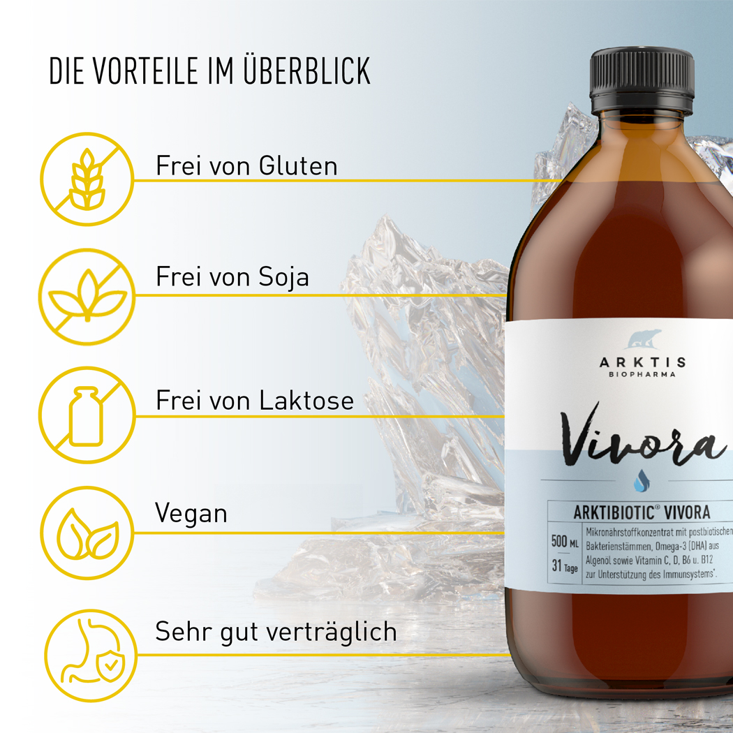 Vitalstoffkonzentrat, Biopharma, VIVORA, Arktibiotic, Flasche