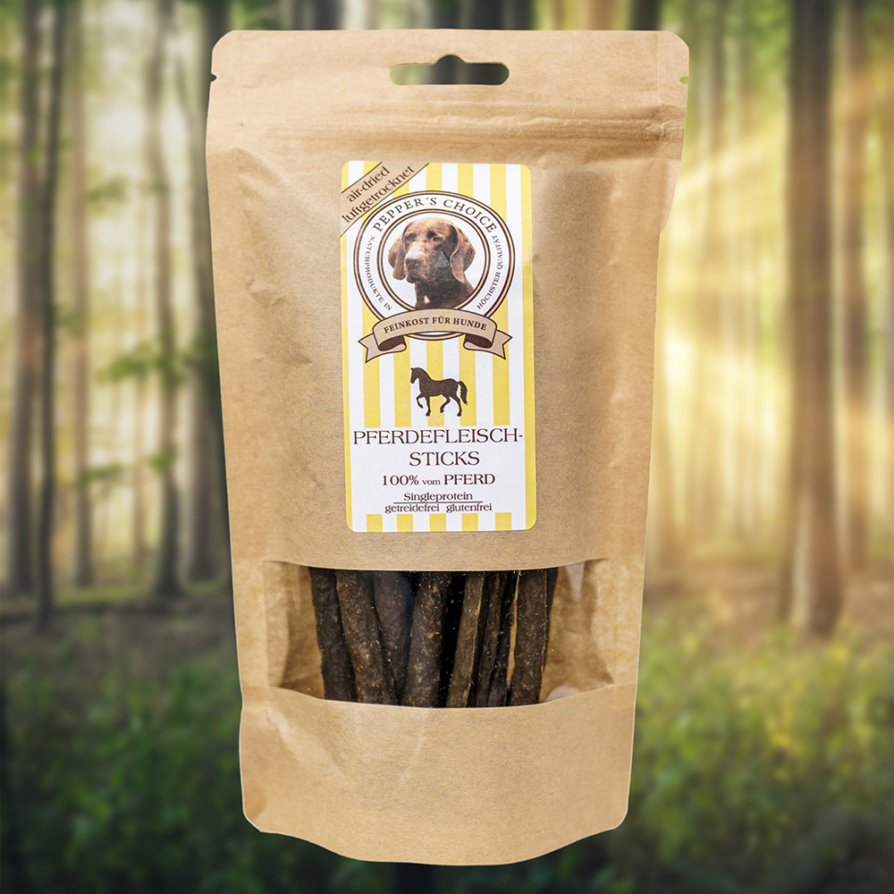 Hunde-Snacks, Pferdefleisch, Sticks, Hundesnack, getreidefrei
