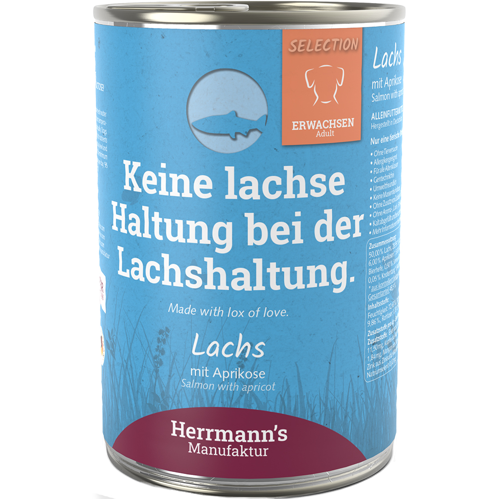 Lachs, Dosenfisch, Aprikose, Salmon mit Aprikose, Konservendose