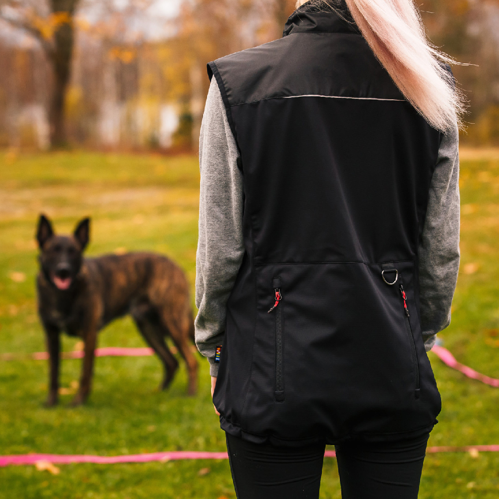 Gilet, Weste, Flechtreißverschluss, Seitentaschen, Dog trainer?