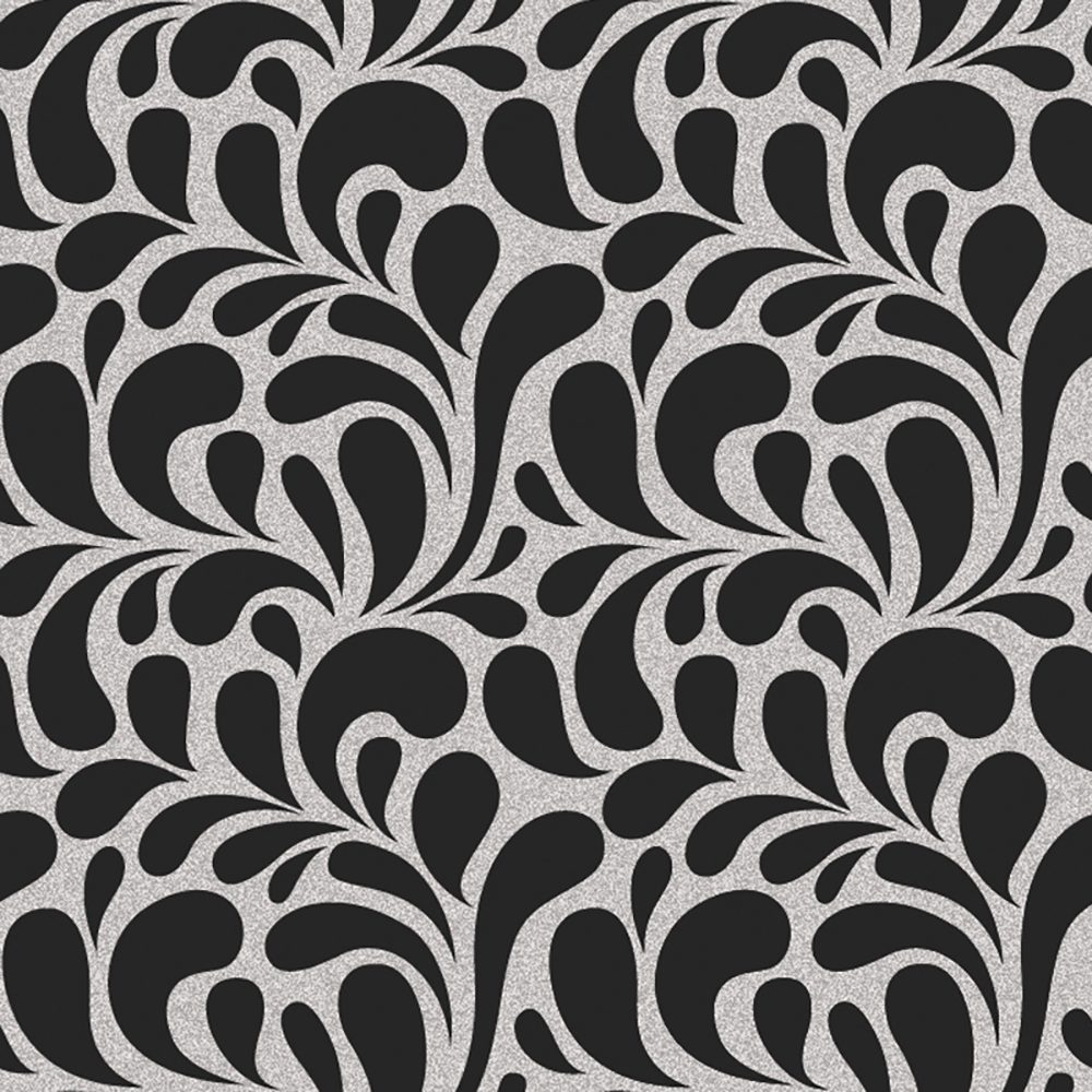 Pet Isofloor SX Floral Schwarz-Grau 100x75