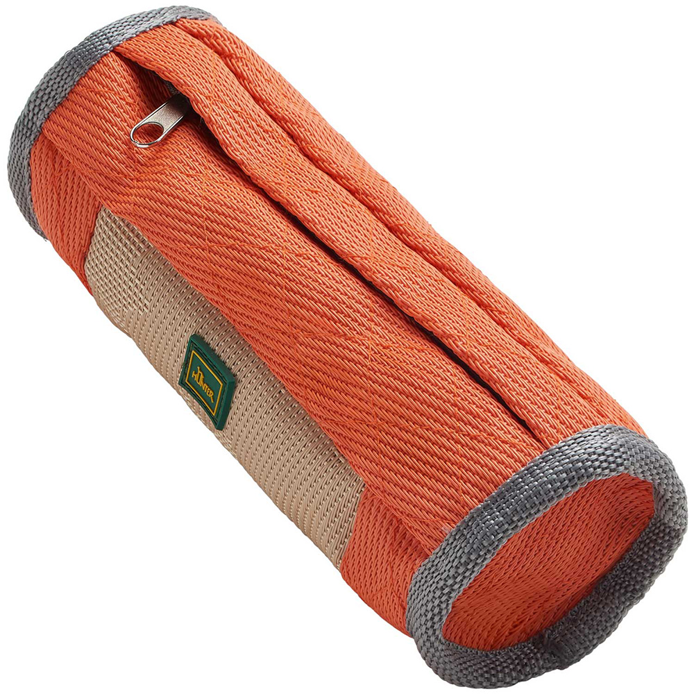 Stiftetasche, Kordel, Kernfarbe Orange, Gurtband, Reißverschluss