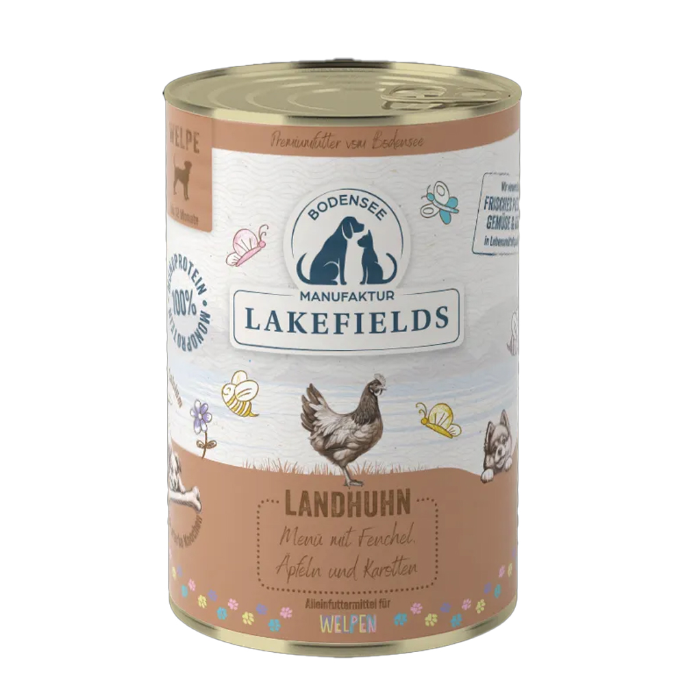 Katzenfutter, Huhn, Landhuhn, Dosenfutter, Lakefields