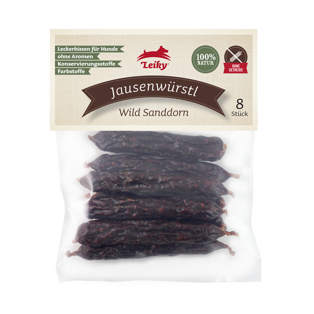 Leiky Jausenwürstl Wild Sanddorn, 8 Stück 115g