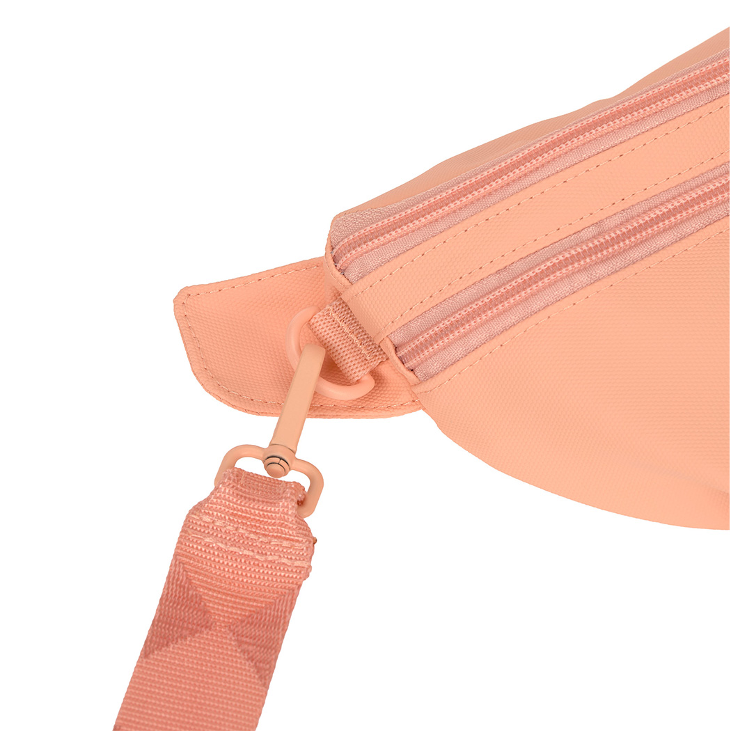 taillierte Bauchtasche,  peach farbe,  Reißverschluss,  Schultergurt,  Beutel