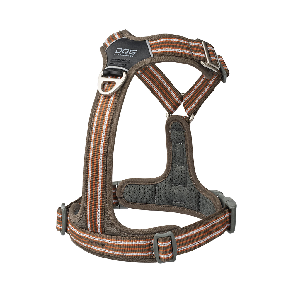 Halsband, Hund, Brustgeschirr, Stoffriemen, orange braun