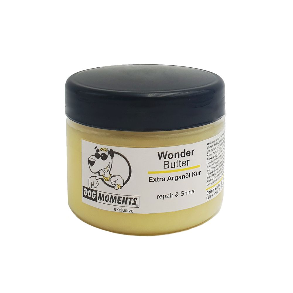 Hundehaarpflege, Wunderbutter, Arganöl, Pflegecreme, Hundemoments