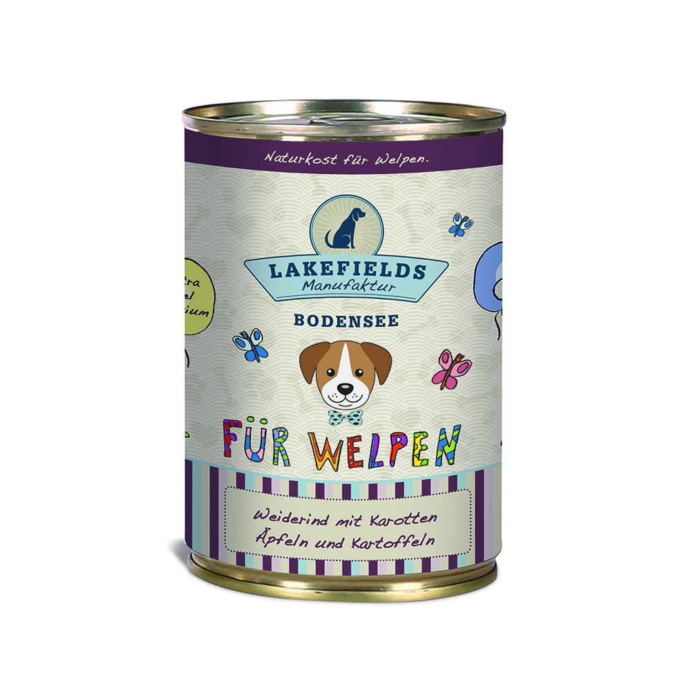 Lakefields Dosenfleisch-Menü Weiderind Welpe - 200g, 400g oder 800g