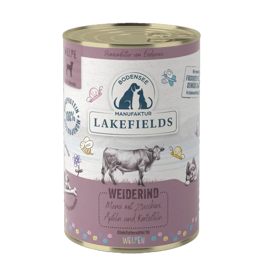 Hundefutter, Dosenfutter, Lakefields, Weidewind, Zutaten Zucchini