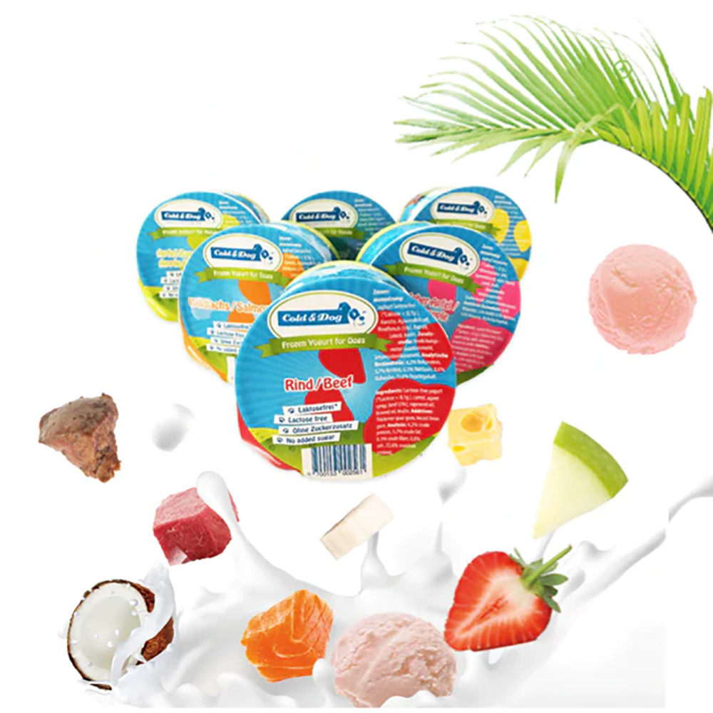 Hundesnacks,  Eiscreme?,  Käse?,  Rind/B?,  Trockenmilch?