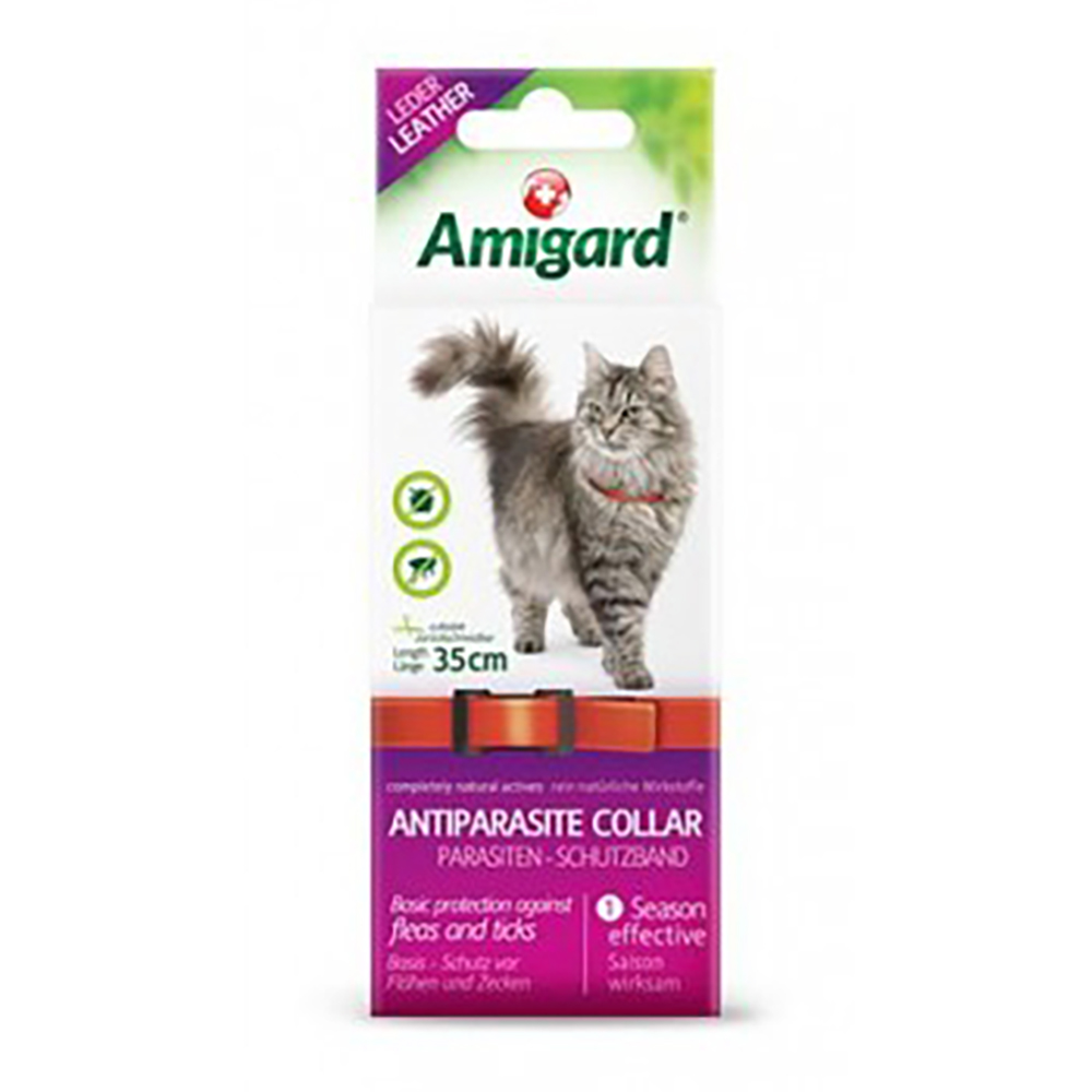 Katzenhalsband, Antiparasitär, 35 cm, Verpackung, Amigard