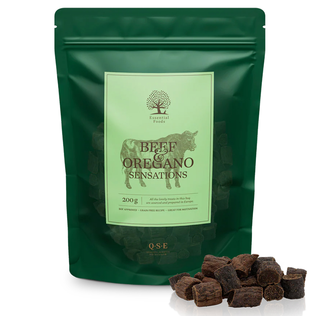 Rinderfleischwürfel, Oregano, Snackwürfel, Trockenfutter, 200 g