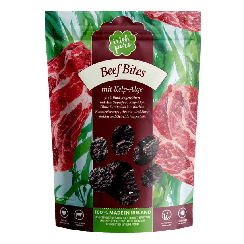 Beef Bites, Kelp-Alge, Trockenfleisch, Snack, Hundehautpf?