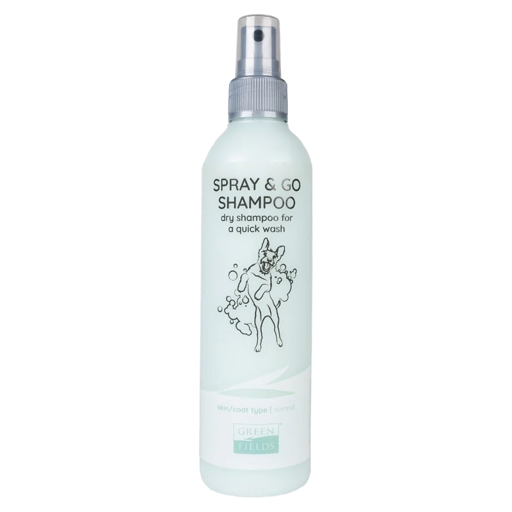 Spray-Shampoo, Trocken Shampoo, Hund Illustration, Flasche, Sprühkopf