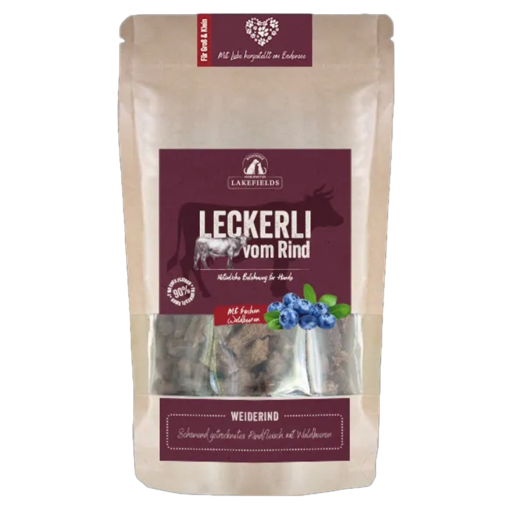 Lakefields Leckerlie Weiderind 150g Beutel