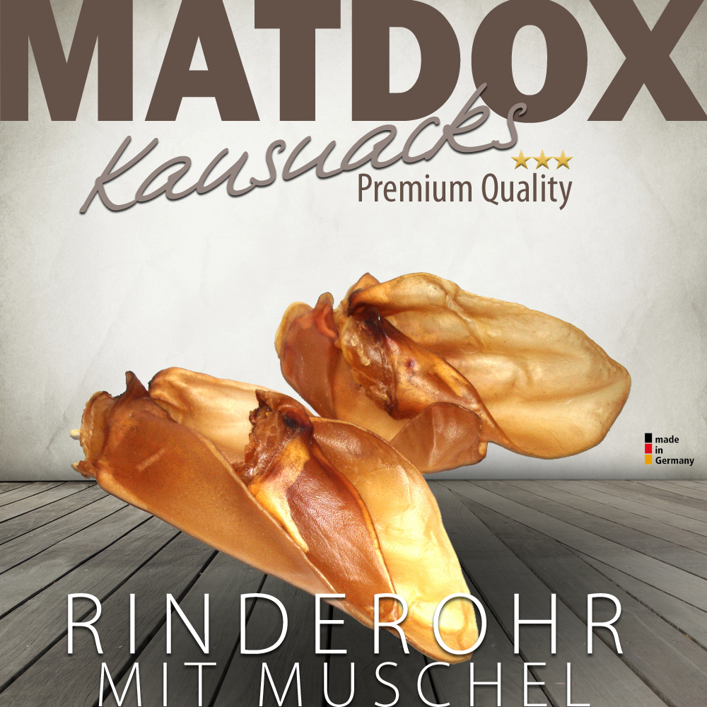 Matdox Rinderohren mit Muschel - 10 Stück  - made in Germany -