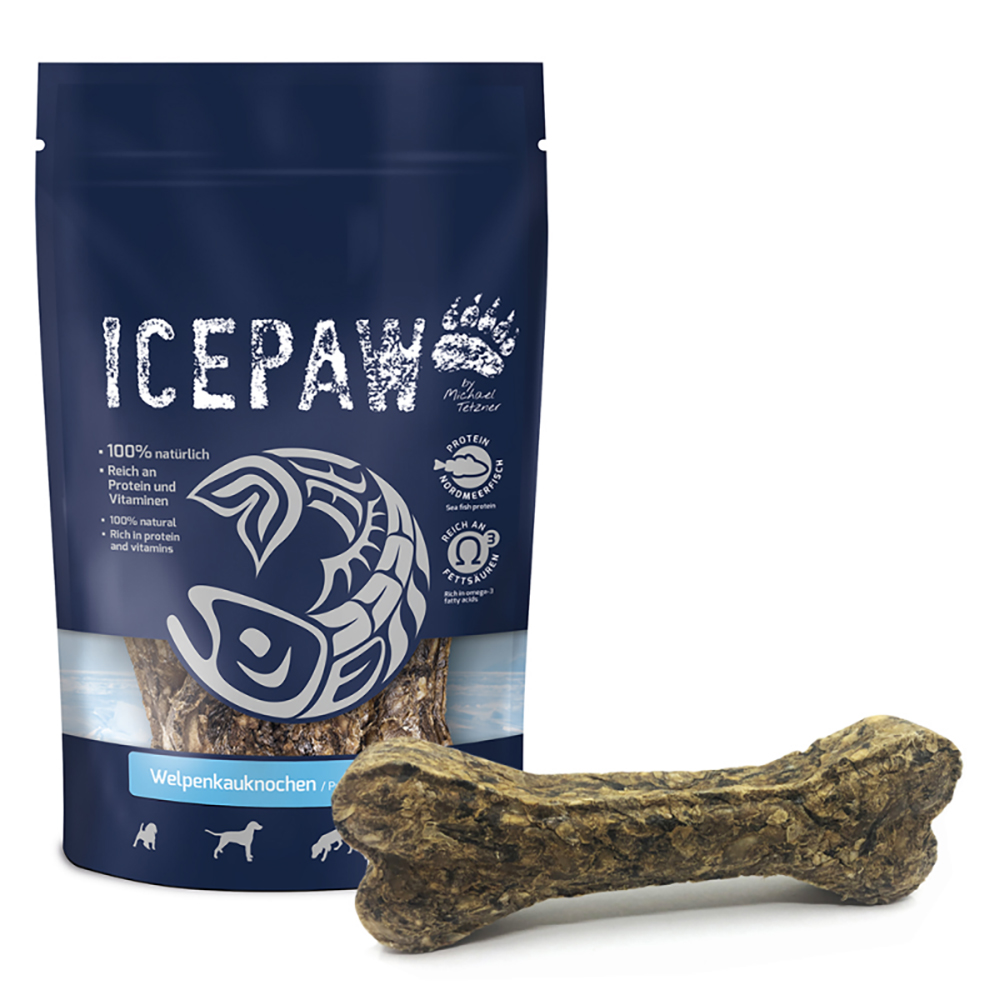 ICEPAW Welpenkauknochen 4 Stk 250g für Welpen + Senioren