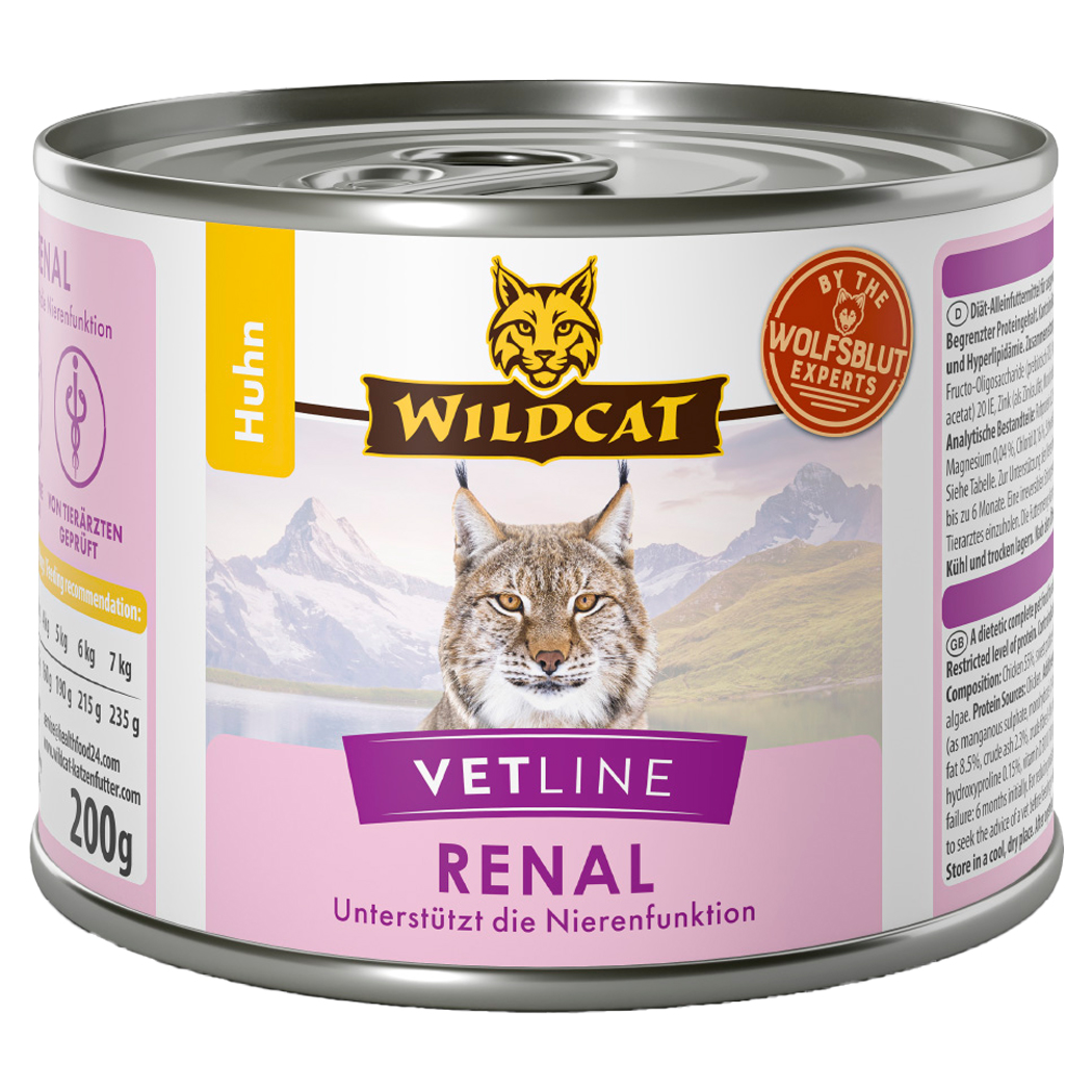 Katzen-Nassfutter, Nierendiät, Huhn, 200 g Dose, Tierfutterdose