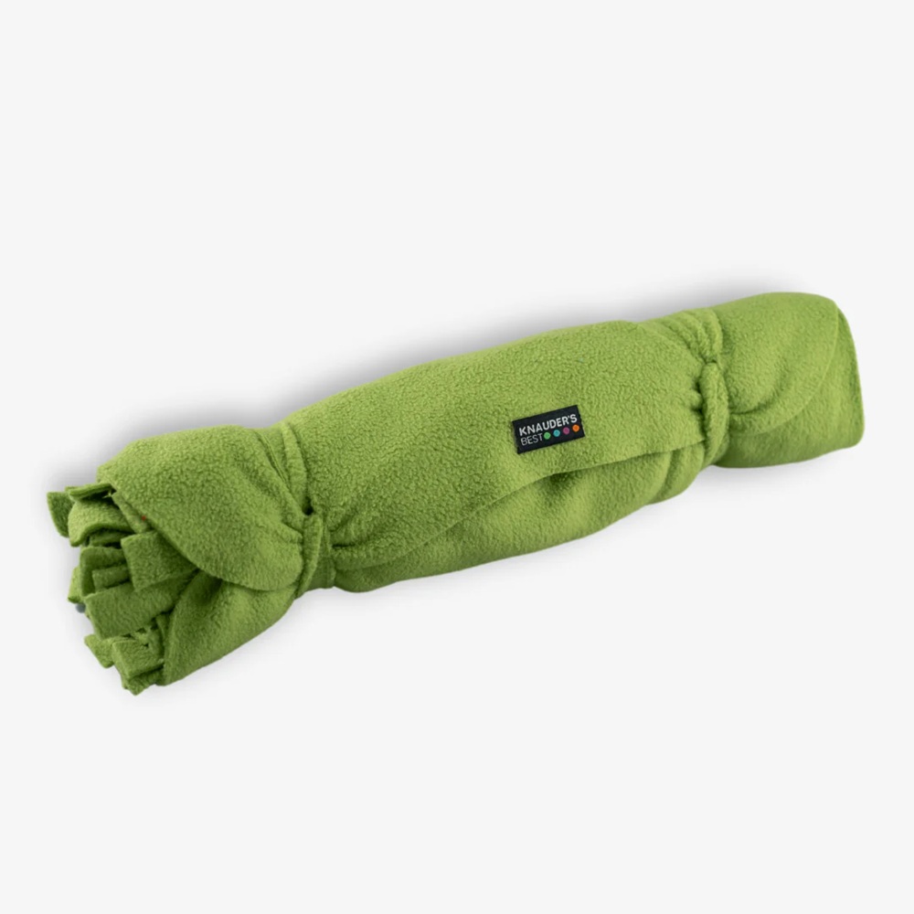 Knauser's Best, fleece toy, grüne fleece, Hundespielzeug, Fleece-Rolle