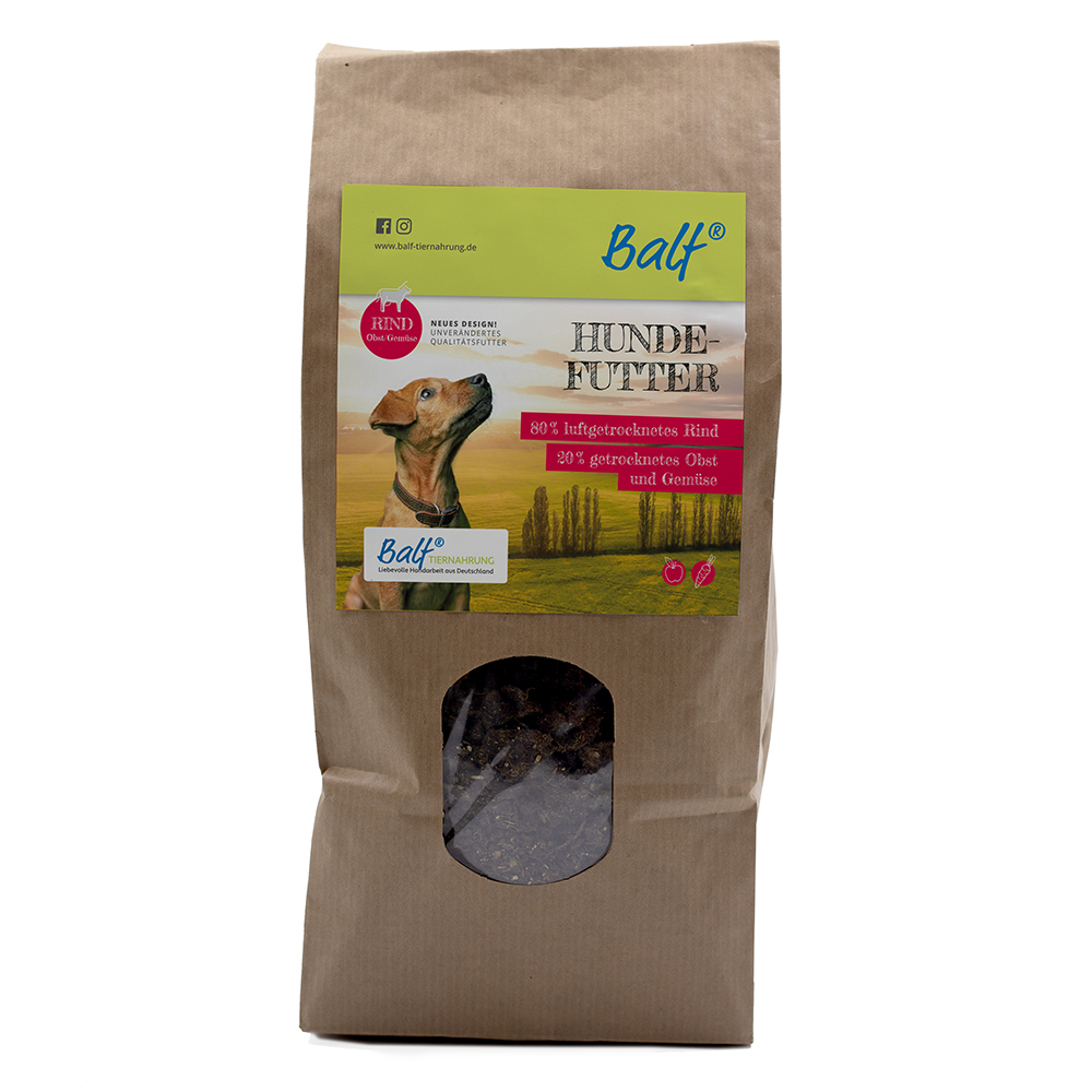 Hundefutter, Trockenfutter, Rind, Obst-Gemüse, Tiernahrung