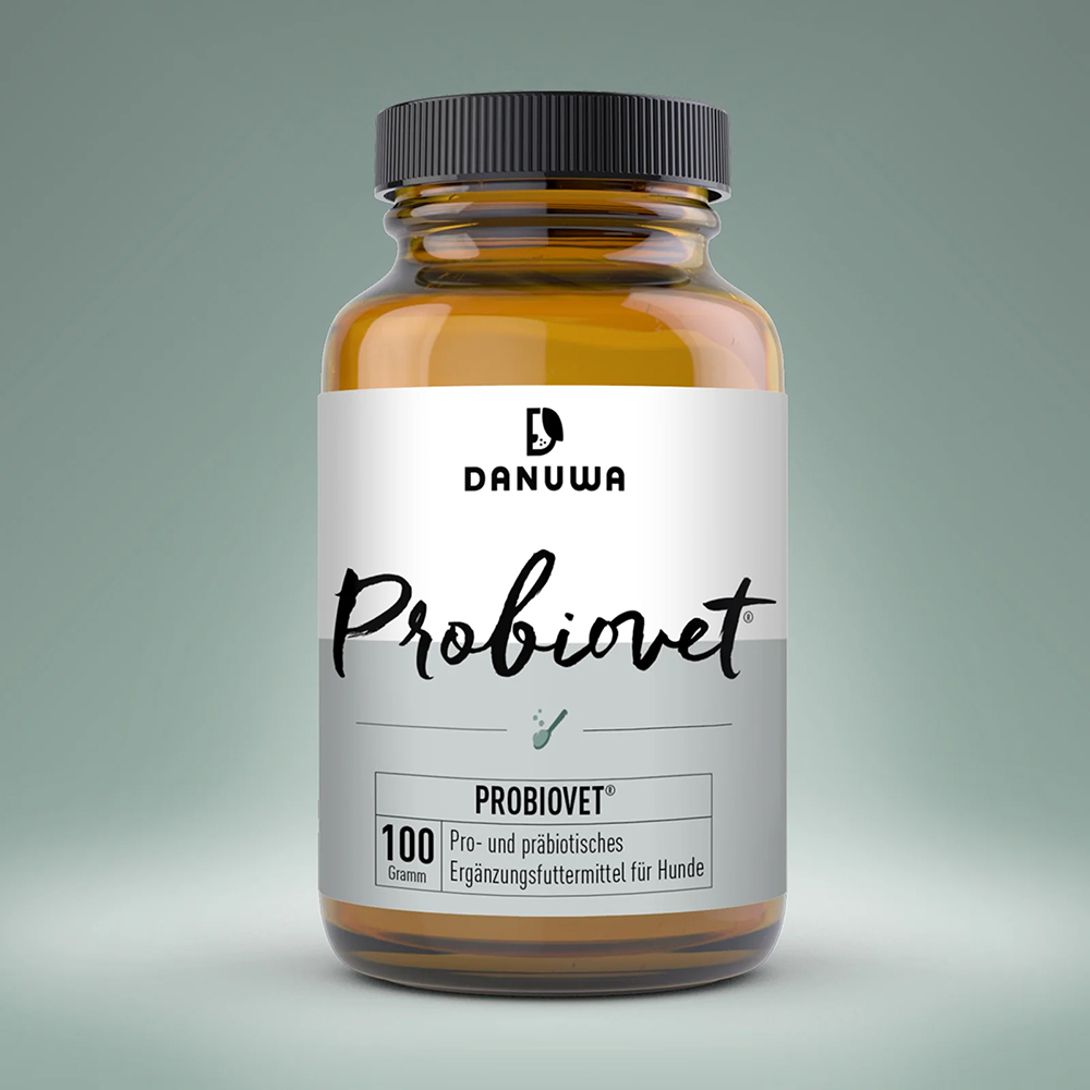 DANUWA Probiovet® 100g – Prä- und Probiotisches Ergänzungsfuttermittel für Hunde Essen, Würzen, Sirup
