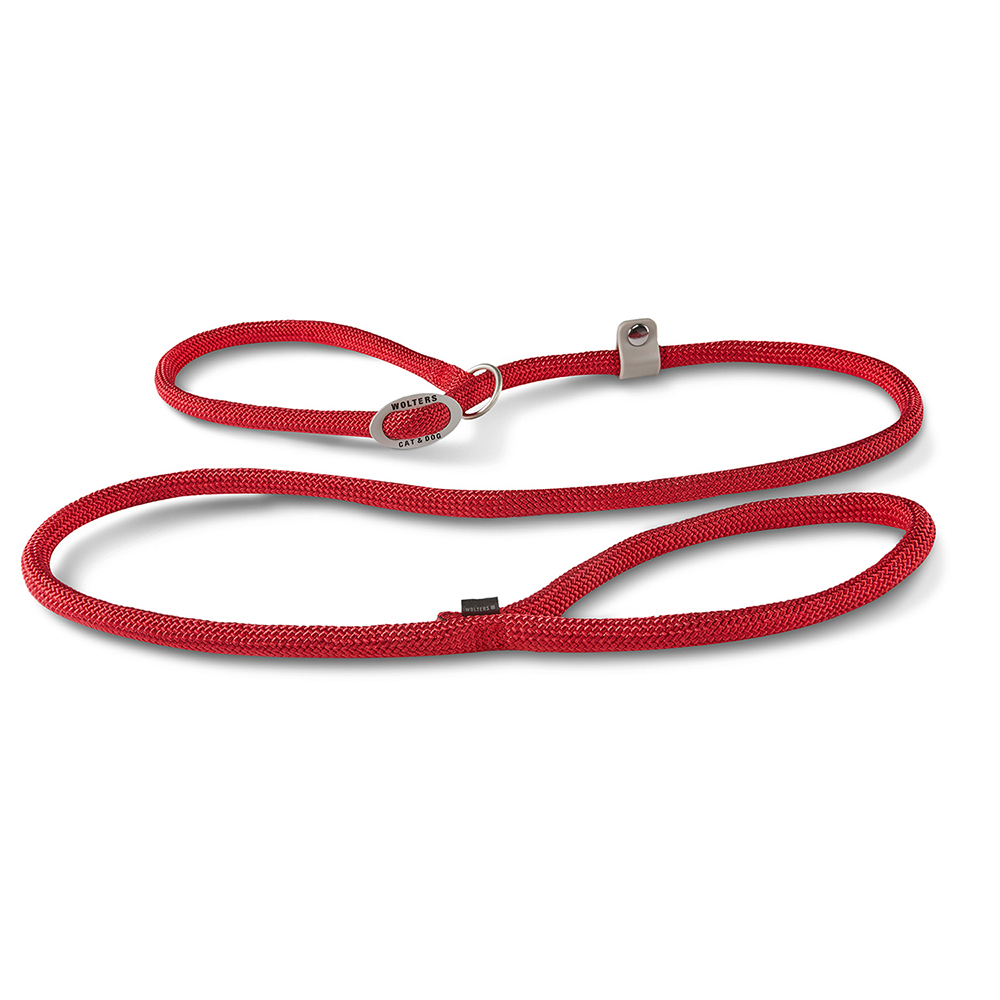 rot leash, hund leash, gewebt seil, verstellbar, metallring