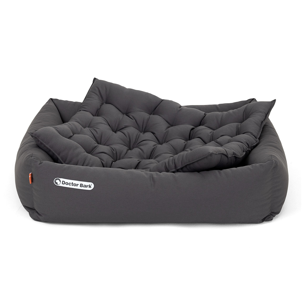 DOCTOR BARK orthopädisches Hundebett 3 dunkelgrau L 90 x 80 x 21 cm