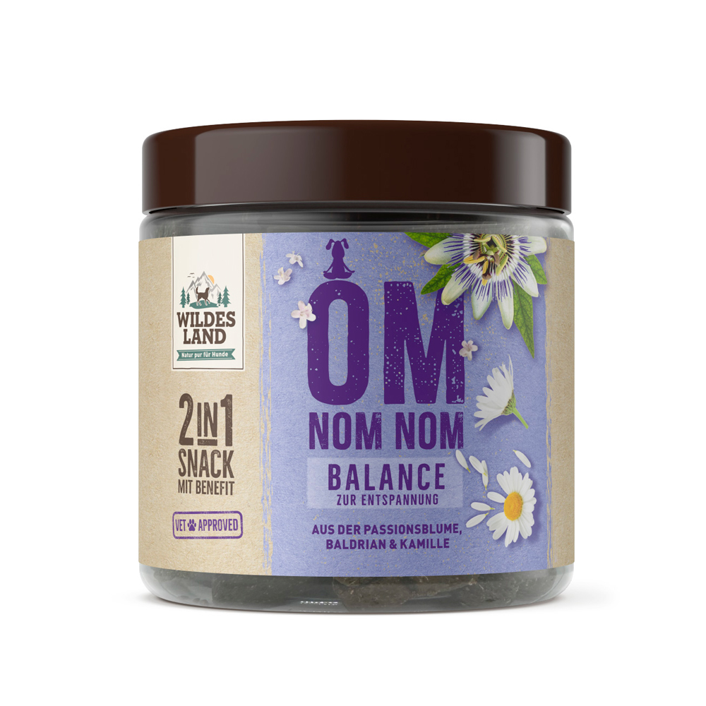 Hundesnack, 2-in-1-Snack, Passionsblume, Baldrian, Kamille