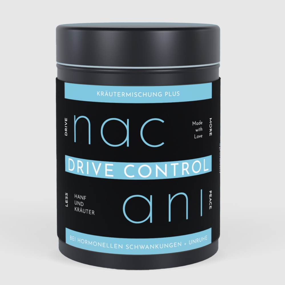 nacani DRIVE CONTROL Kräutermix plus 200g Flasche, Shaker