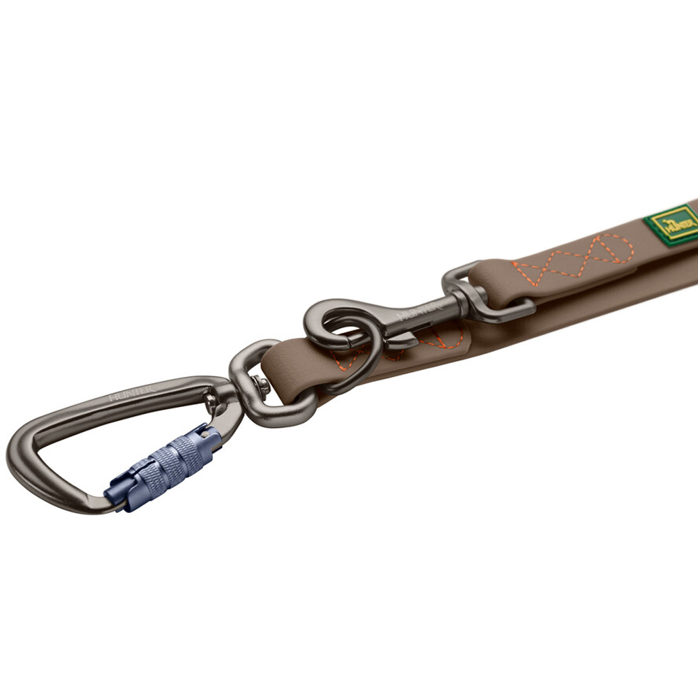 Schlüsselanhänger, Karabiner, Leine, Lederarmband, Metallteile