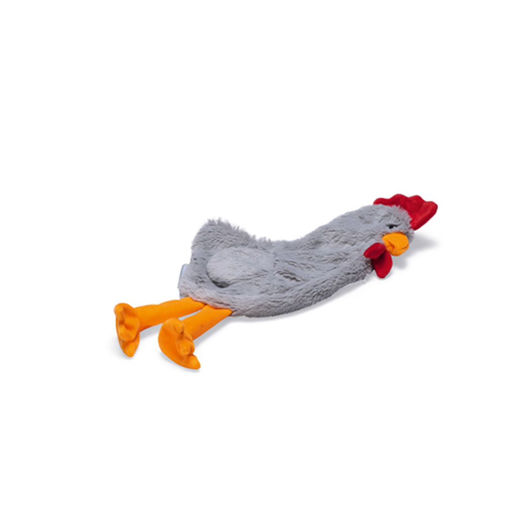 Kuscheltier, Huhn, Plüsch, Graublau, orange Beine