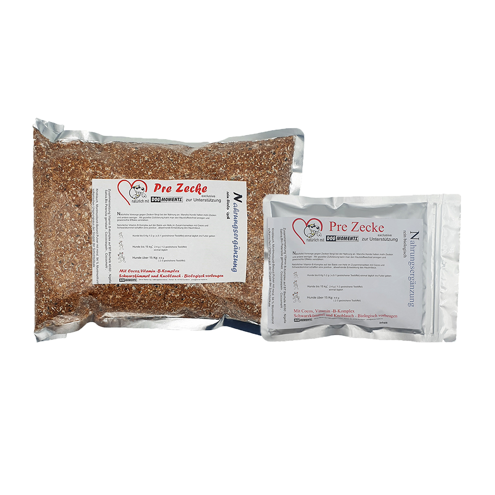 DogMoments Pre Zecke rein biologisch 170g oder 900g Essen, Produzieren, Getreide