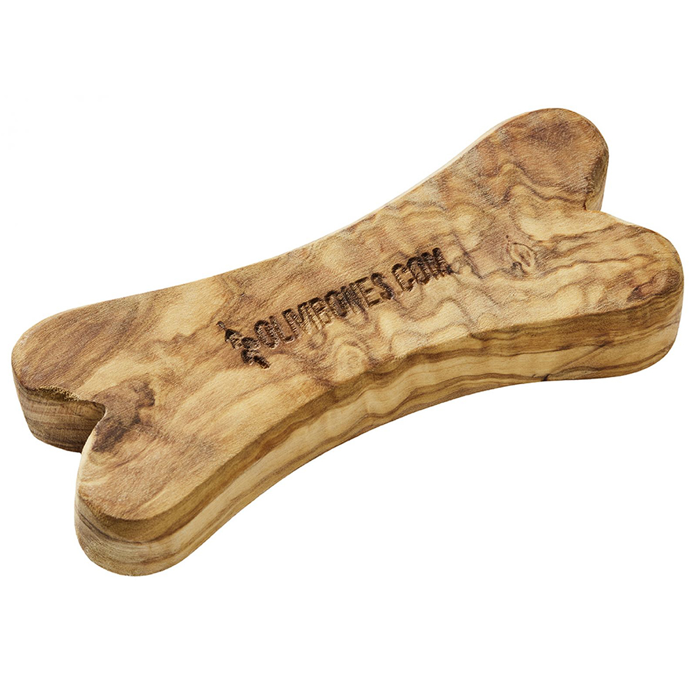 Holzspielzeug, Knochenform, Tiernahrungsschaber, Naturholz, Griffform