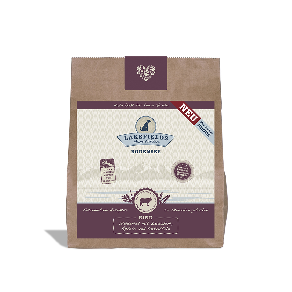 Lakefields Trockenfleisch Menü Weiderind mini 1,0kg