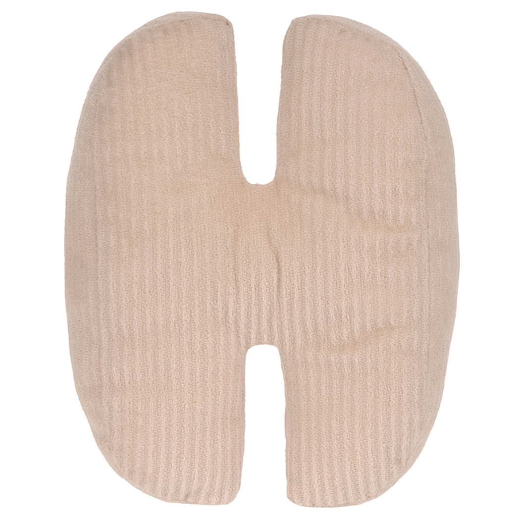 U-förmiges Kissen, Kissenhülle, Strickkissen, Beige, Kuschelig
