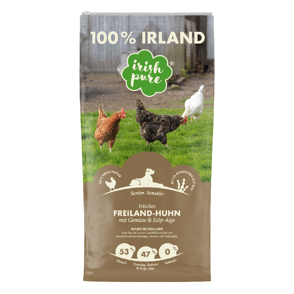 Irish Pure Trockenfutter Irisches Freiland-Huhn 12kg - senior