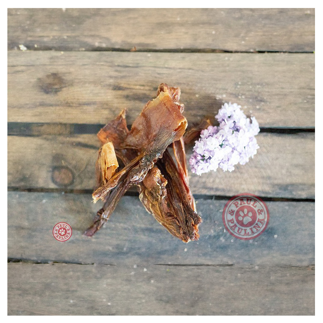 Hundekauartikel, getrocknetes Fleisch, braune Farbe