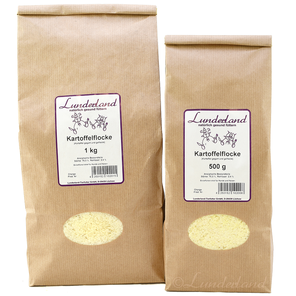 Kartoffelmehl, Kartoffelflocke, 1 kg, 500 g, Lunderland