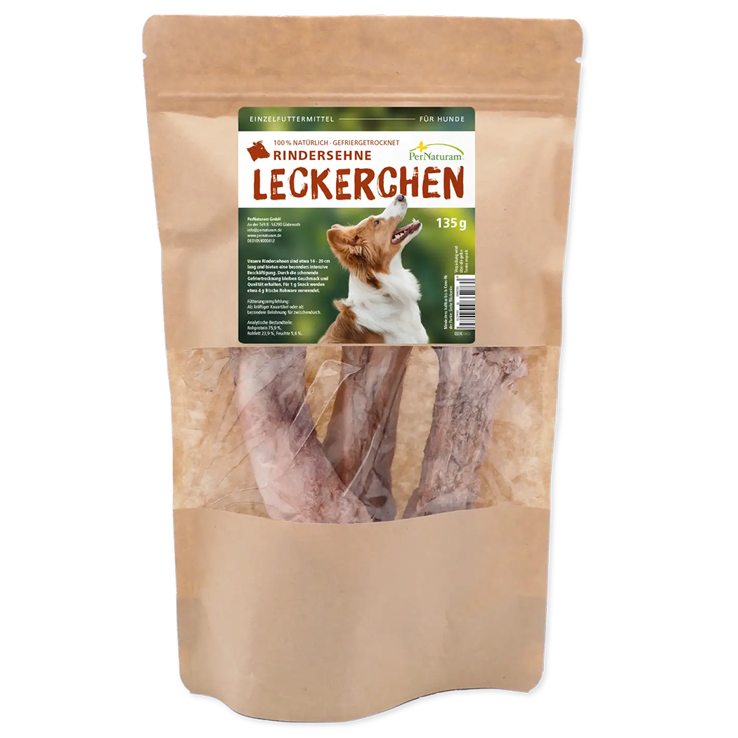 Rindersehne, Leckerchen, Kauartikel, Hundensnack, 135 g