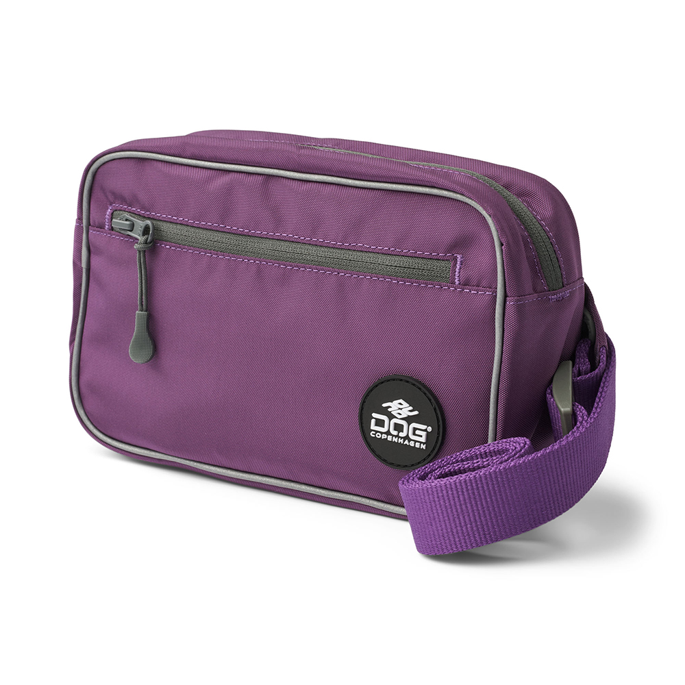 kosmetiktasche, lila, Reißverschlussfach, verstellbarer gurt, polyester
