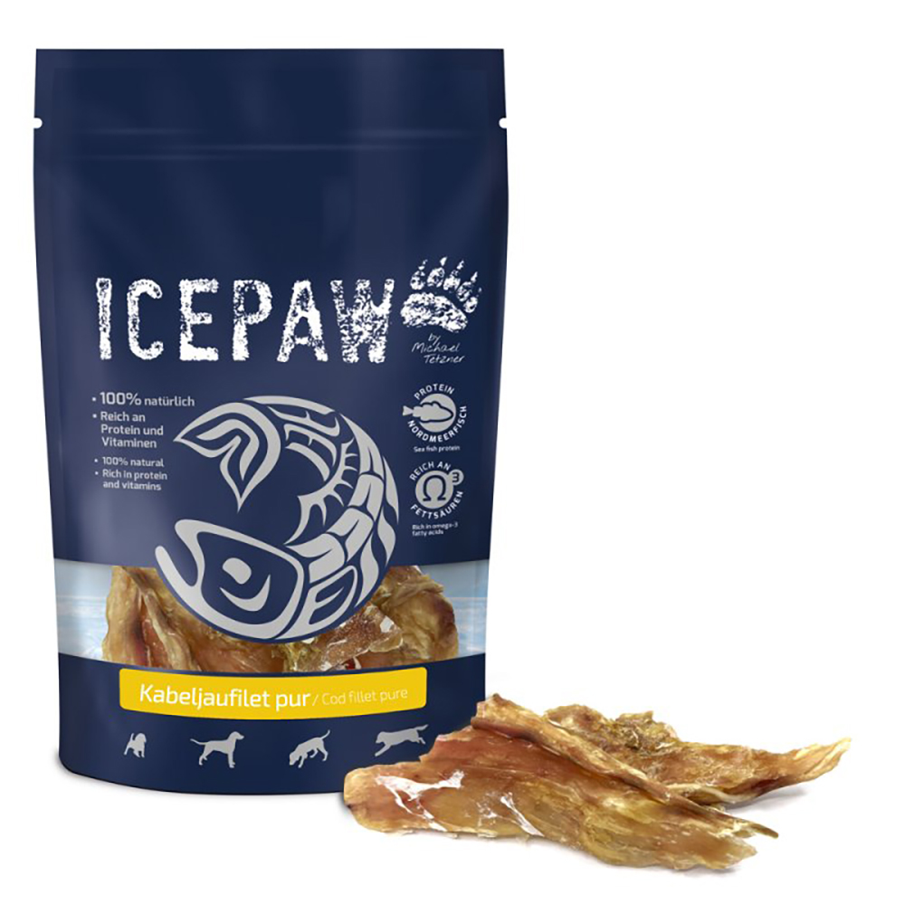Kauartikel, Kabeljaufilet, Rohprotein, Fischsnack, Pur