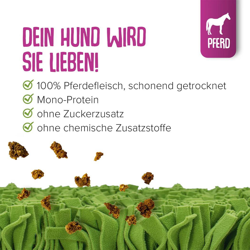 Pferdefutter, Pferdefutter-Protein, Mono-Protein, ohne Zusatzstoffe, Futterknuspertropfen