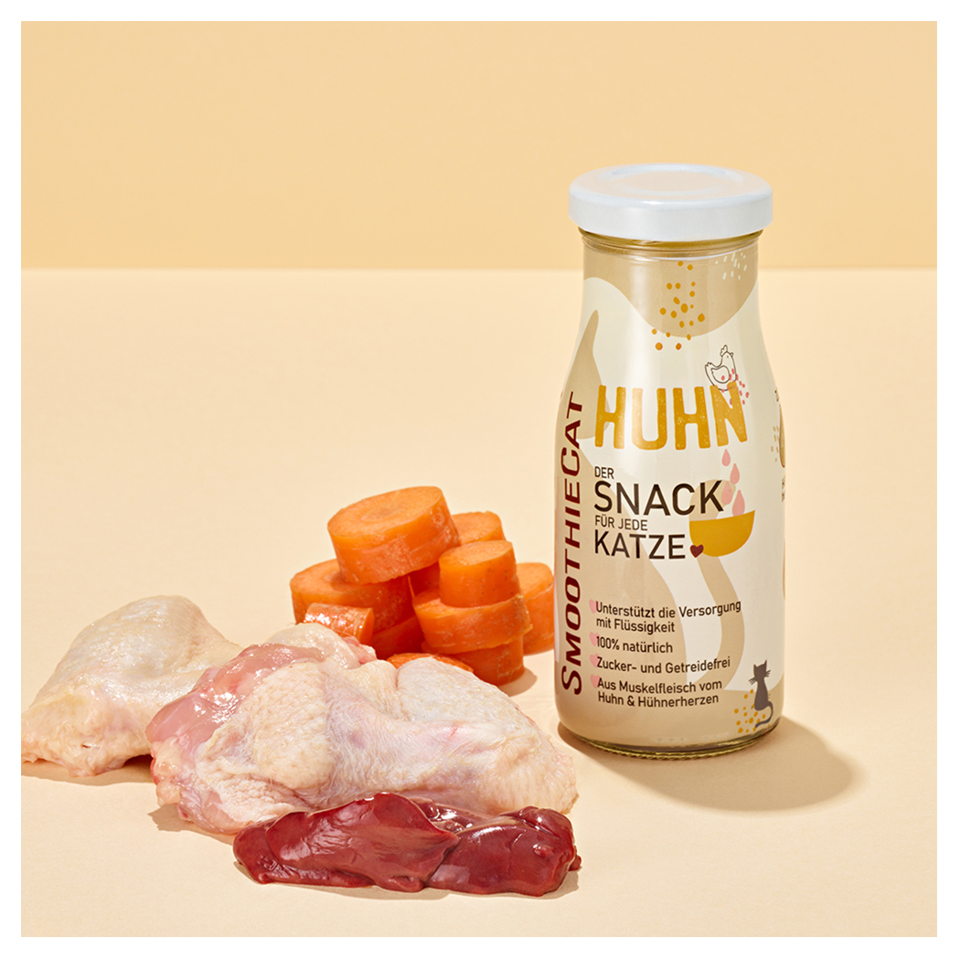Huhn, Snack, Katzenfutter, Karotten, Flasche