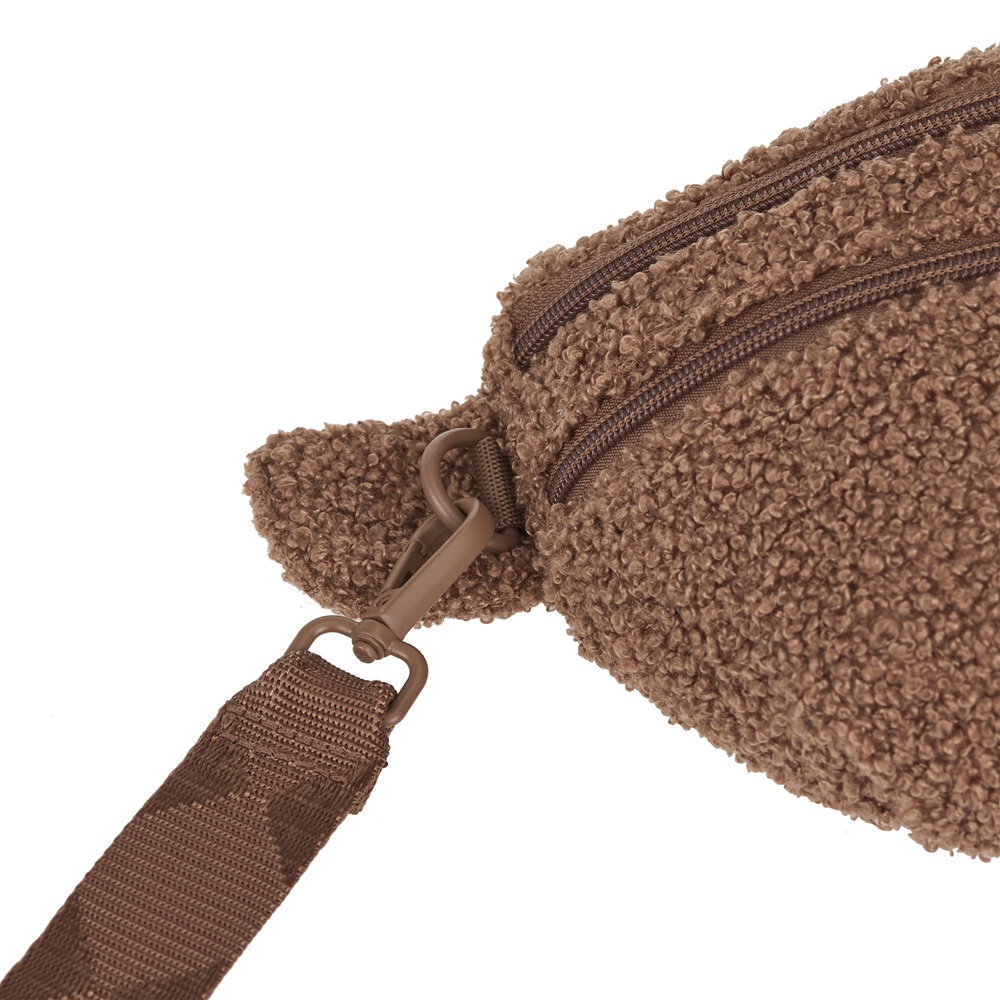 Fleece, Teddy, Tasche, Reißverschluss, Tragegriff