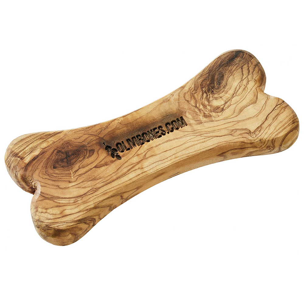 knochenformiger knochen, holzoptik, puppendose, stock, kaum text