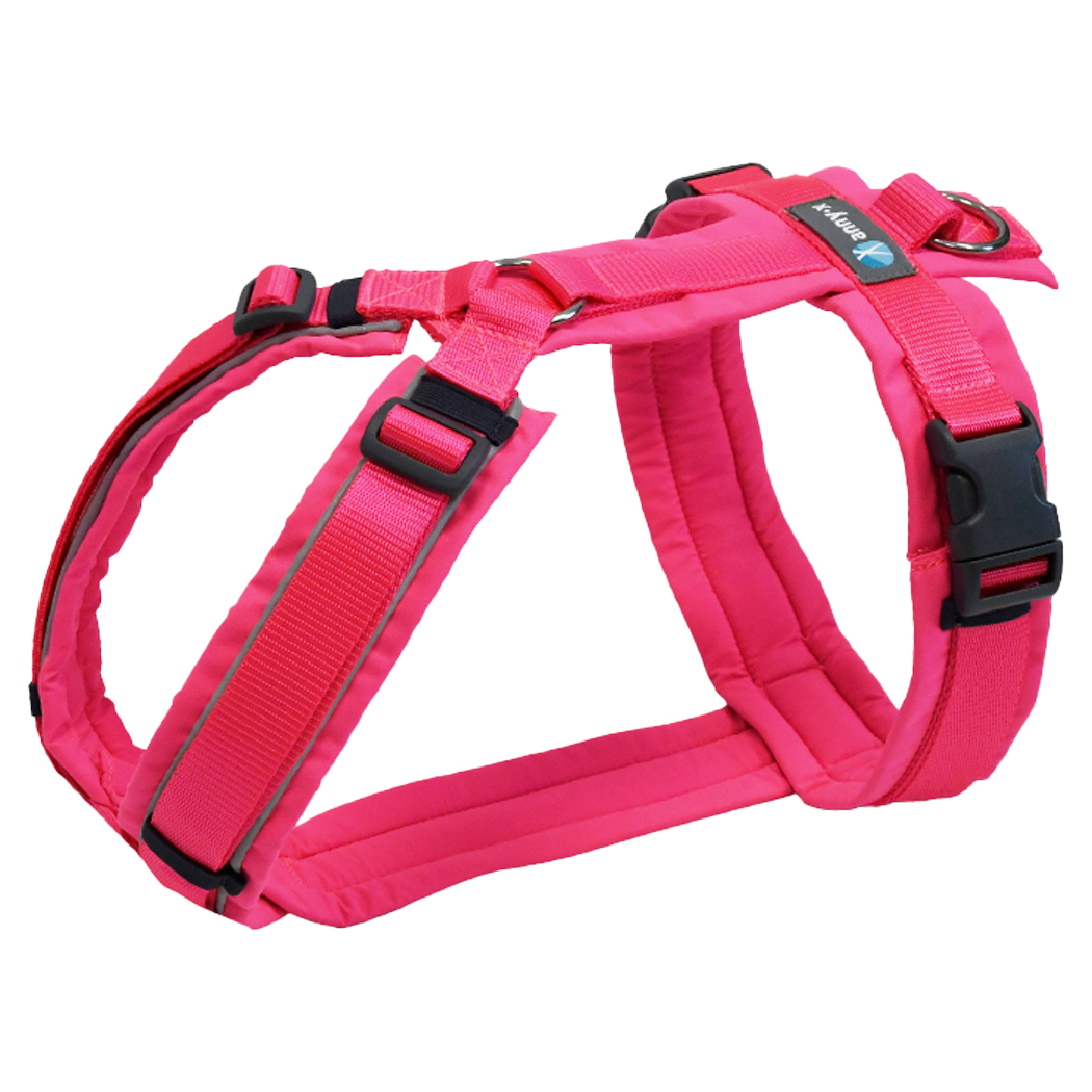 Hundegeschirr, Pink, Gepolstert, Verstellbare Gurte, Reflektierende Kanten