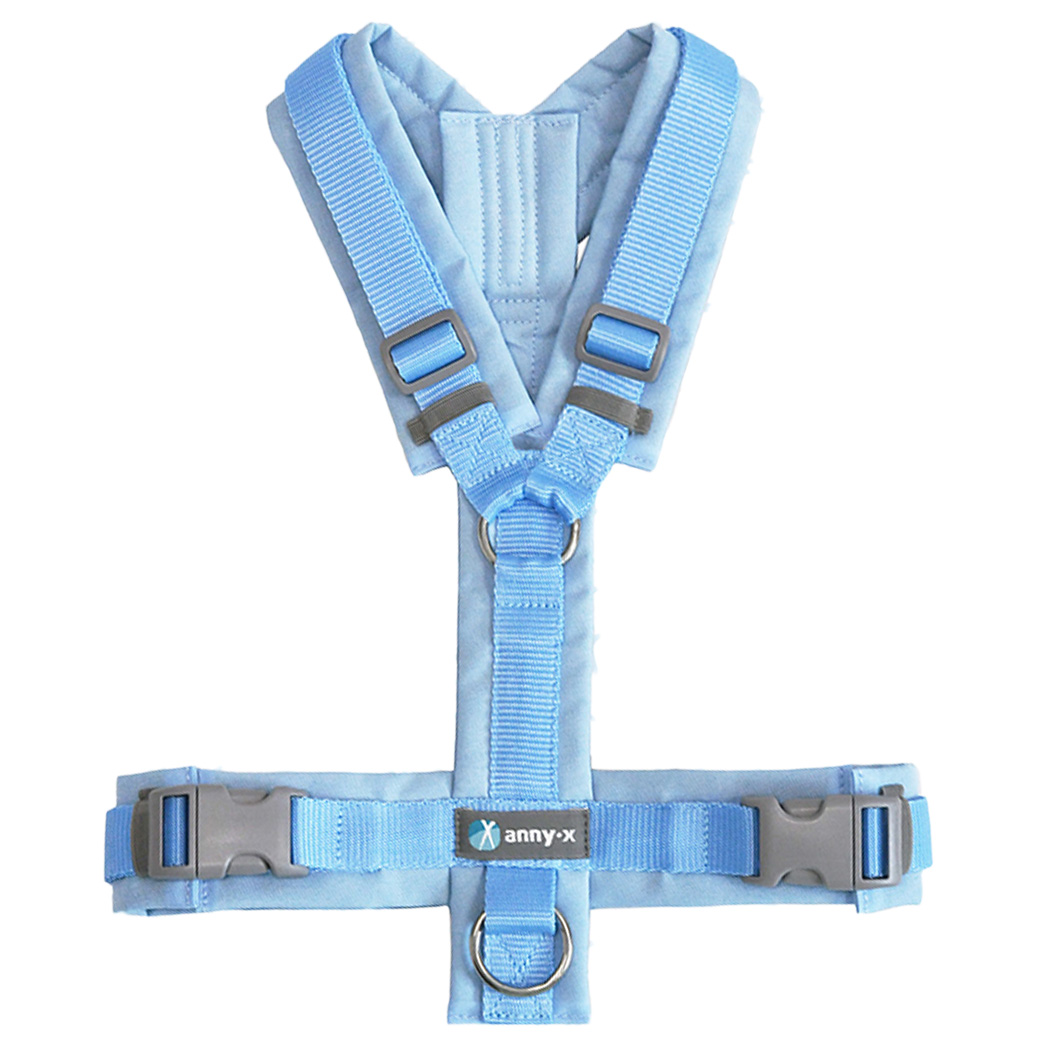 Geschirr, Hundehalsband?, blau, verstellbar, Metallring