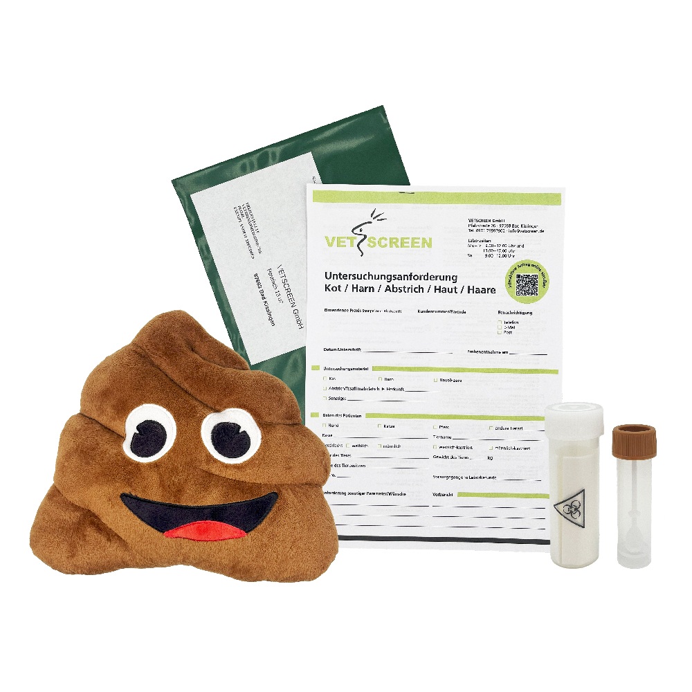 Vetscreen Clostridium difficile Toxin Plüsch, Spielzeug, Text